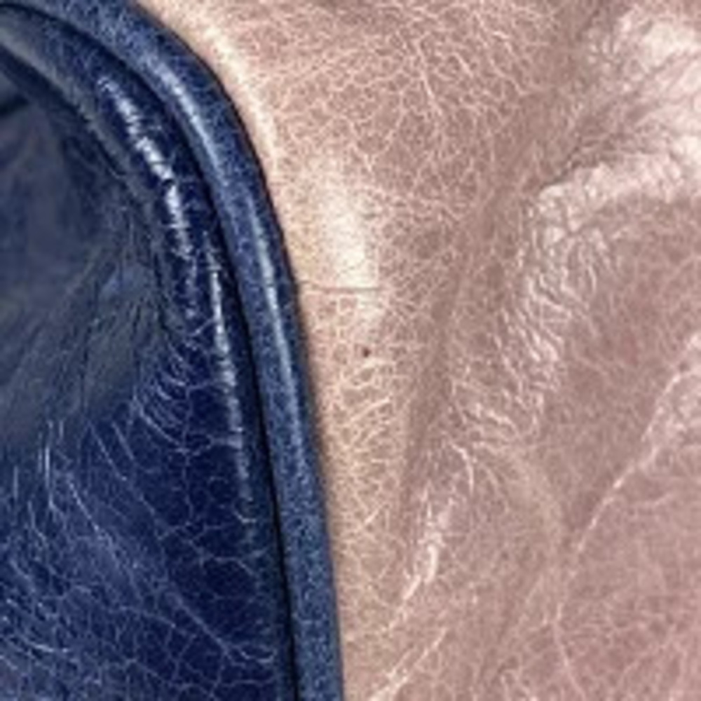 Miu MIu 2way Shoulder Bag Rion Leather Pink Navy Blue - Picture 2 of 7